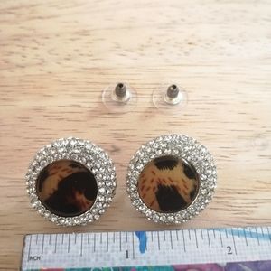 Leopard Pattern Round Earrings